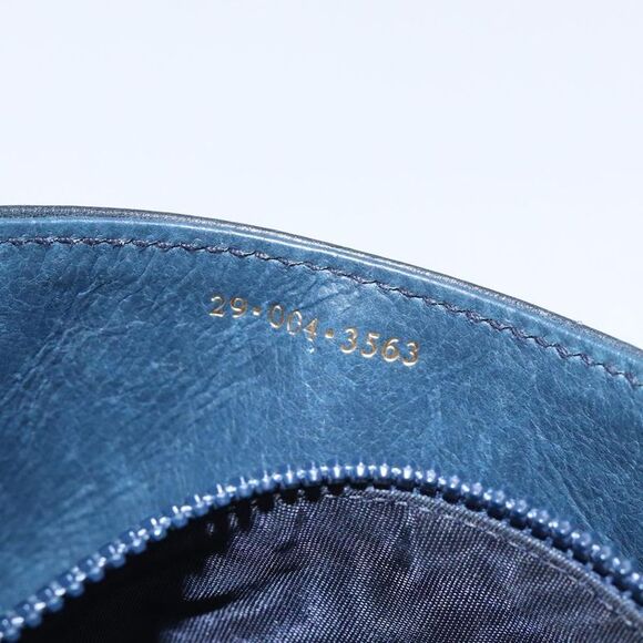 Gucci Interlocking G Navy Leather Clutch Bag (Pre-Owned) - Picture 13 of 16